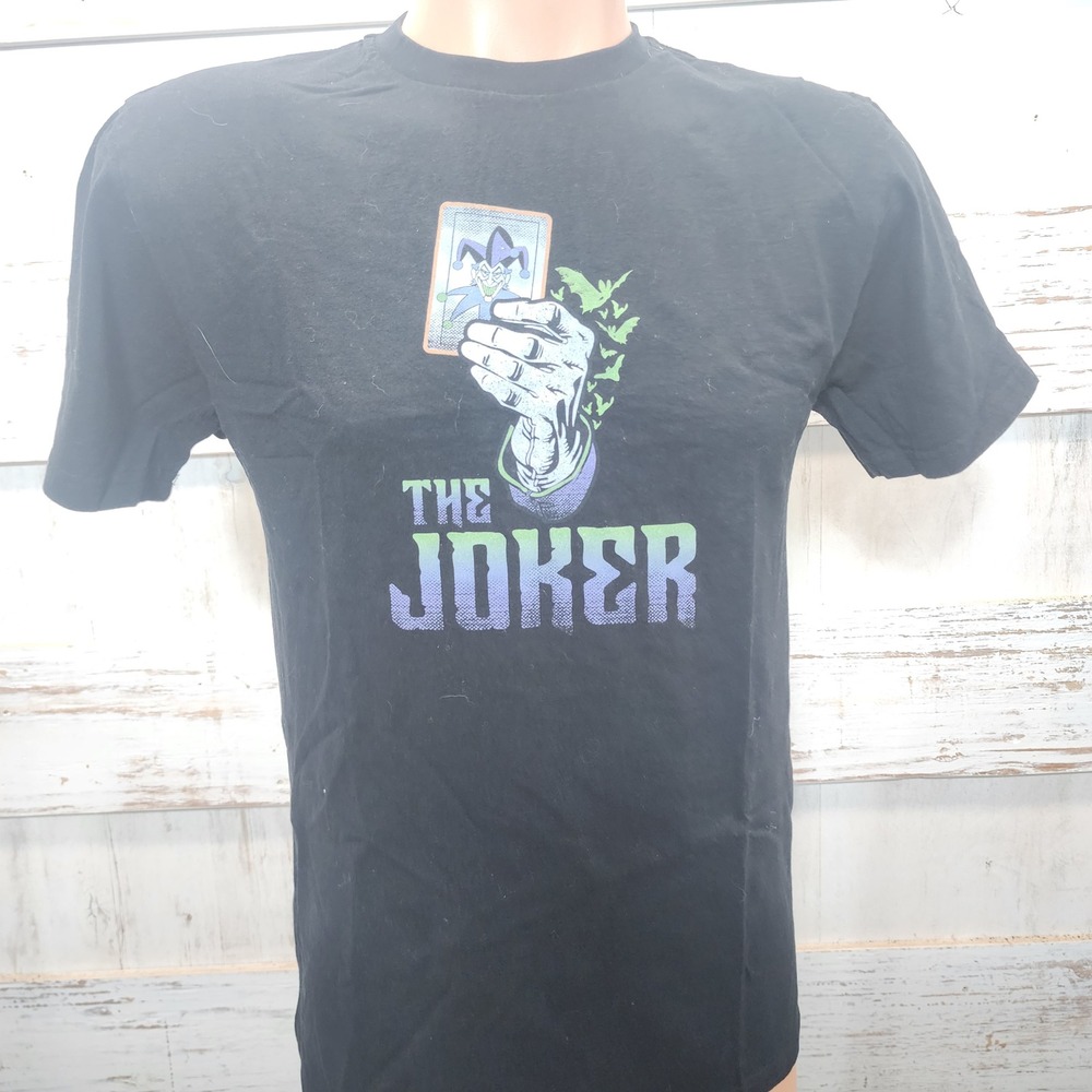 DC Comics The Joker Black Graphic T-Shirt Double Sided Arkham Asylum Mens Small - Picture 3 of 13